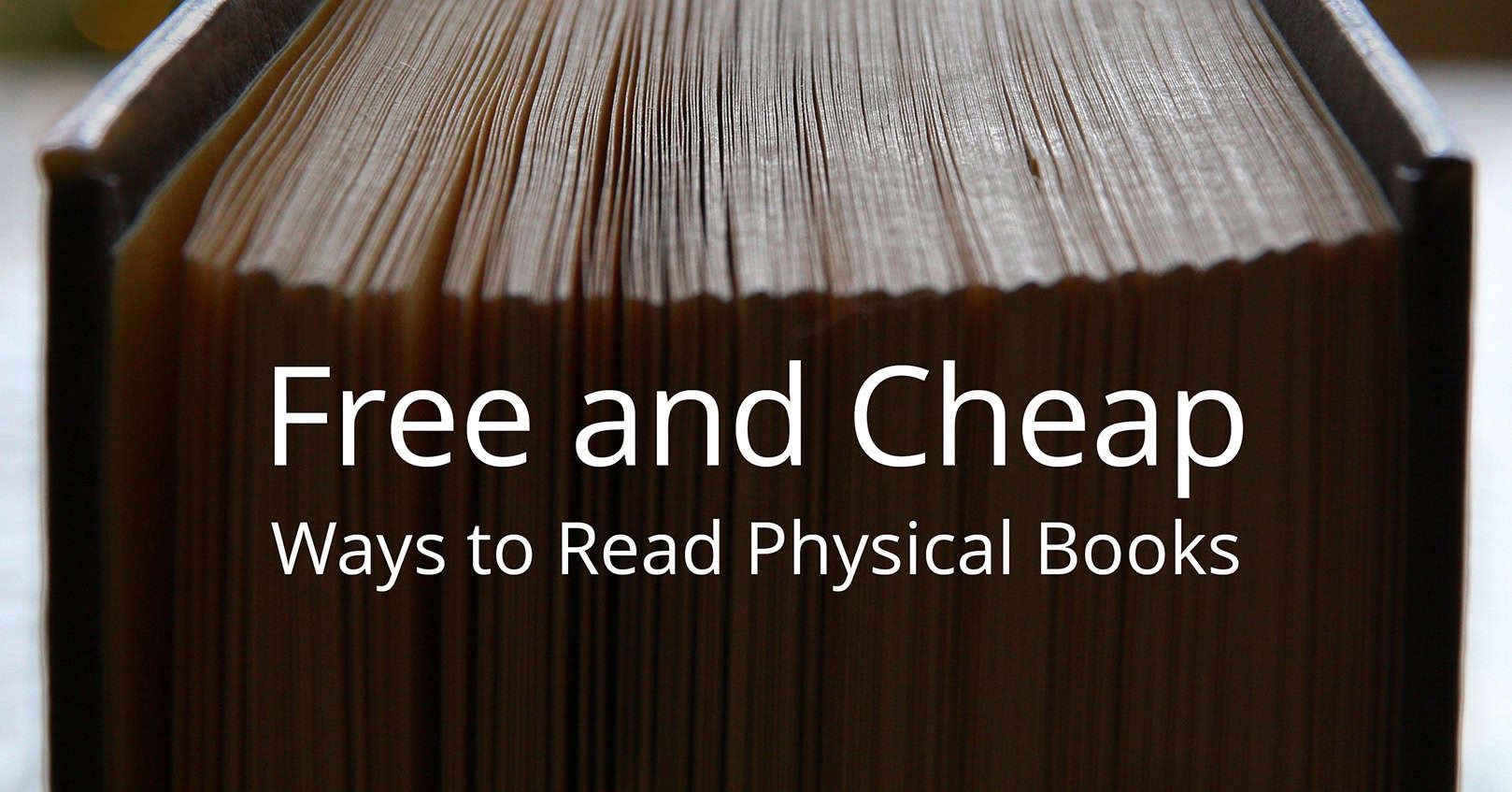 read physical books for free or cheap