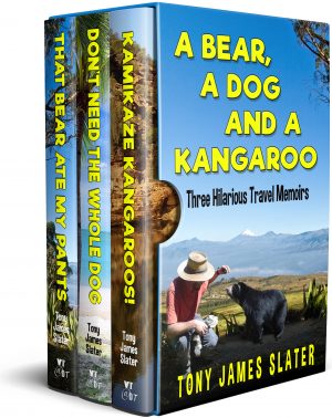 Cover for A Bear, a Dog and a Kangaroo: Three Comedy Memoirs... with Teeth and Claws!